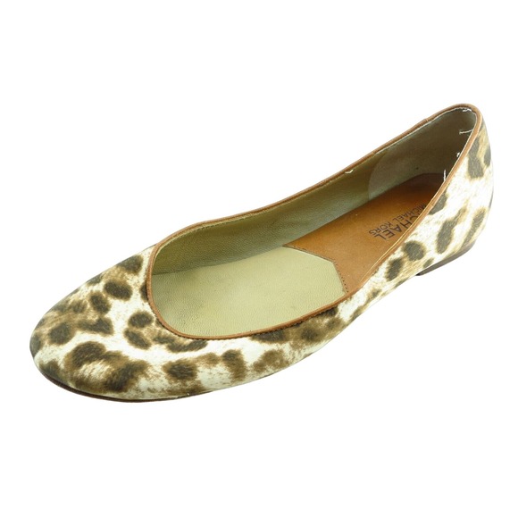 Michael Kors Size 7.5 M Brown Almond Toe flats Leather Women‎ - Picture 1 of 7